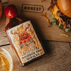 Thiccc Sauce Bourbon BBQ Sriracha Sauce  200ml Waxed Bottle - Premier Hop
