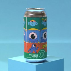 Left Handed Giant, Stacking Boxes, Hazy Pale with Citra, Mosaic & Galaxy, 5.5%, 440ml - The Epicurean