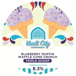 Blueberry Muffin Waffle Cone Crunch - Vault City - Candid Beer