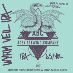 Apex Wyrm Veil IPA 6,5% 30 l KeyKeg - Brill & Co