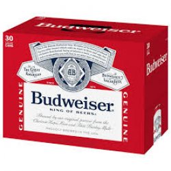 Budweiser American Lager 30 pack12 oz cans - Beverages2u