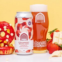 Vault City - Strawberry White Choc Crunch Doughnut - 4.1% Fruited Sour - 440ml Can - The Triangle