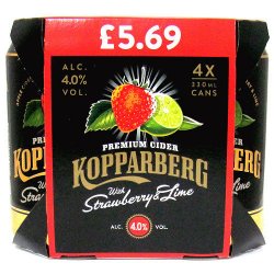 Kopparberg Strawberry & Lime 4x330ml - Fountainhall Wines