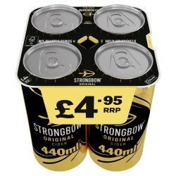 Strongbow Original Cider 4x440ml (Price Marked £4.95) - Fountainhall Wines