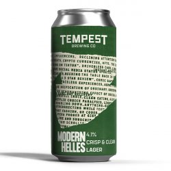 Tempest Brewing Co, Modern Helles Lager, 440ml Can - The Fine Wine Company