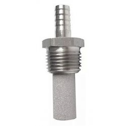 Pedra Difusora Com Rosca 12 em Inox 304 - 0.5 MICRON - Mister Brew