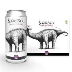 Staggeringly Good SOUROPOD, RASPBERRY & BLUEBERRY  Fruited Sour IPA 440ml (7.4%) - Staggeringly Good