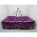 PANIER METAL & TISSUS Vert ou violet GM + anses 3625 PANIER METAL & TISSUS Vert ou violet GM + anses 3625