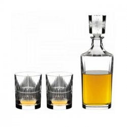 Riedel Whisky Set Shadows  (Botellon + 2 Vasos) - Sabremos Tomar