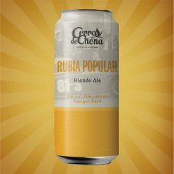 Cerveza Cerros de Chena Rubia Popular Lata 473 cc - Nexo Beer