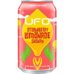 UFO BEER STRAWBERRY LEMONADE SHANDY (LATA) 12 OZ - Cebada Malteada