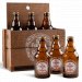  Pack caja madera rústica y la Estrella de Galicia, 6 botellas formato original,     