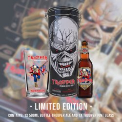 TROOPER GIFT TIN (1x500ml Trooper Ale, 1x beer glass) - Iron Maiden Beer