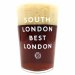 Hop Burns & Black 'South London Best London' 23 pint Tubo glass (sing 