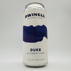Dwinell Country Cellars Duke Oak-Aged Blueberry Cider Can - Bottleworks