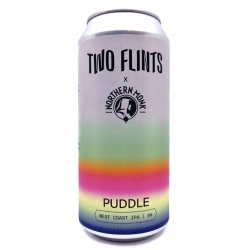 Two Flints x Northern Monk Puddle West Coast IPA 6% (440ml can) - Hop Burns & Black