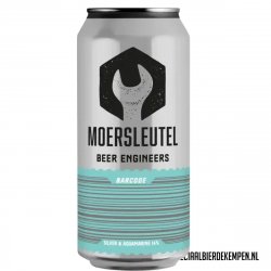 Moersleutel Craft Brewery Barcode: Silver & Aquamarine