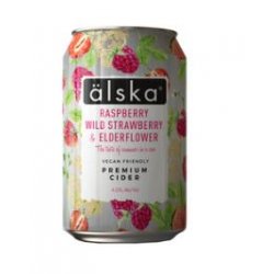 Älska Raspberry, Wild Strawberry & Elderflower Cider 4.0% Vol. 24 x 33cl Dose Schweden - Pepillo