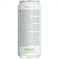 CZTERY ŚCIANY PROZA   New Zealand HAZY IPA - Sklep Impuls