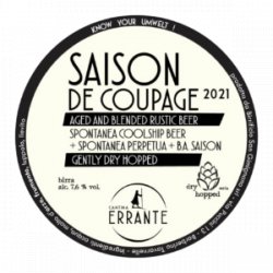 Cantina Errante Saison De Coupage 2021
