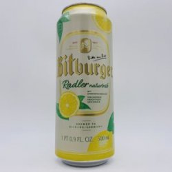 Bitburger Radler Naturtrüb Lemon Radler Can - Bottleworks