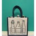 Jute Beer Bottle Bag 