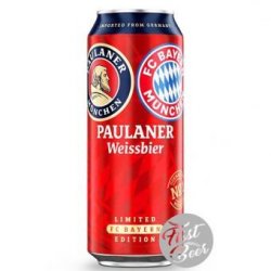 Bia Paulaner Weissbier FC Bayern Edition 5.5% – Lon 500ml – Thùng 24 Lon - First Beer – Bia Nhập Khẩu Giá Sỉ