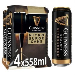 Guinness Draught Nitrosurge 4x558ml - Fountainhall Wines