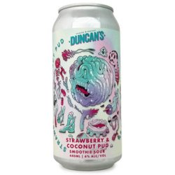 Duncans Strawberry & Coconut Pud Smoothie Sour 440ml - The Beer Cellar