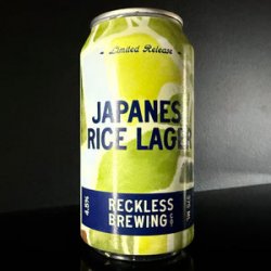 Reckless Brewing Co. Japanese Rice Lager Reckless Brewing Co. Japanese Rice Lager