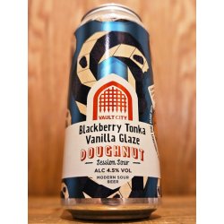 Vault City Brewing Blackberry Tonka Vanilla Glaze Doughnut