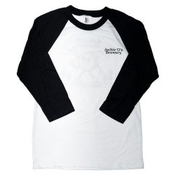 Jackie O’s Black & White Barrel Character 34 Length Sleeve Tee - Jackie O’s Brewery