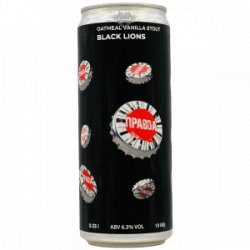 Pravda Brewery  Black Lions (Vanilla Oatmeal Stout) - Rebel Beer Cans