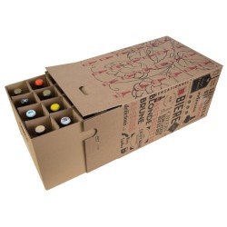 COFFRET Calendrier de l'avent  pour 24 bouteilles bière en carton KRAFT  - Sourire Des Saveurs