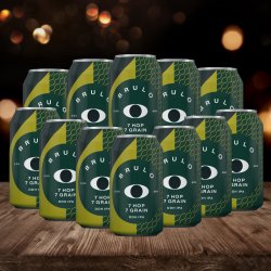 Brulo 7 HOP 7 GRAIN British Alcohol Free DDH IPA 330ml Cans - 0.0% ABV (12 Pack) - Beerhunter