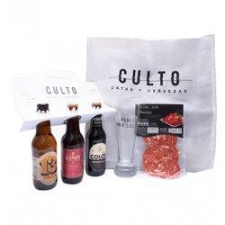 3pack Regalo con vaso y chorizo Picante - Culto Cervecero