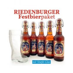 Riedenburger Festbierpaket mit Stiefelbierglas - Biershop Bayern