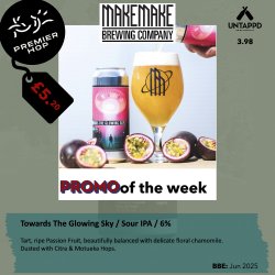 Makemake Brew Towards The Glowing Sky  Sour IPA  6% - Premier Hop