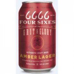 Four Sixes Amber Lager 12oz 6pk Cn - Luekens Wine & Spirits