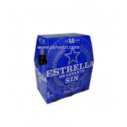 Estrella de Levante sin  alcohol 0,0. Sin gluten. Pack 6 x 25 cl. - Cervetri