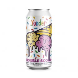 Yonder -  Double Scoop: Banana Guava Waffle Cone & Sprinkles - 10% Imperial Gelato Sour - 440ml can - The Triangle