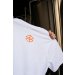 Range Brewing Range Oval Logo Tee - WhiteOrange 