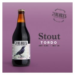 7 COLORES STOUT CERVEZA  ARTESANAL BOTELLA 500CC - Licorería Paradiso