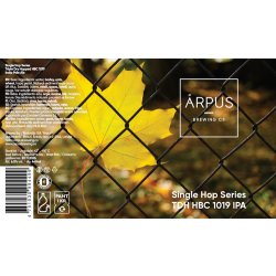 Ārpus Single Hop Series TDH HBC 1019 IPA - Ārpus Brewing