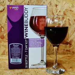 WineBuddy - Merlot Wine Kit - 7 Day - 30 Bottles - Brewbitz Homebrew Shop