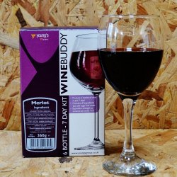 WineBuddy - Merlot Wine Kit- 7 Day - 6 Bottles - Brewbitz Homebrew Shop