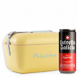 Verano Vintage: Nevera Polarbox Amarilla + 24 Latas Estrella Galicia - Bigcrafters - Estrella Galicia