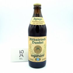 AYINGER Altbairisch Dunkel Unfiltered Botella 50cl - Hopa Beer Denda