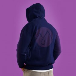 Lakes Brew Co Unisex Hoodie Blue with pink emblem - Lakes Brew Co