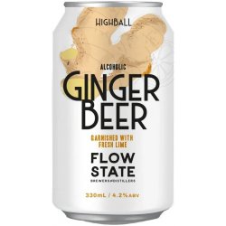 Flowstate Brewers and Distillers Highball Spicy Ginger Beer 330ml - BoozeBud